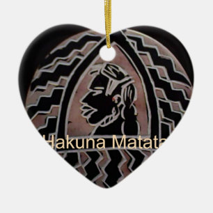 Ornamento De Cerâmica Hakuna Matata Bongo Flavor.