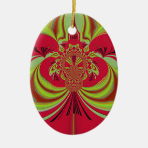 Ornamento De Cerâmica Hakuna Matata design amarelo-vermelho