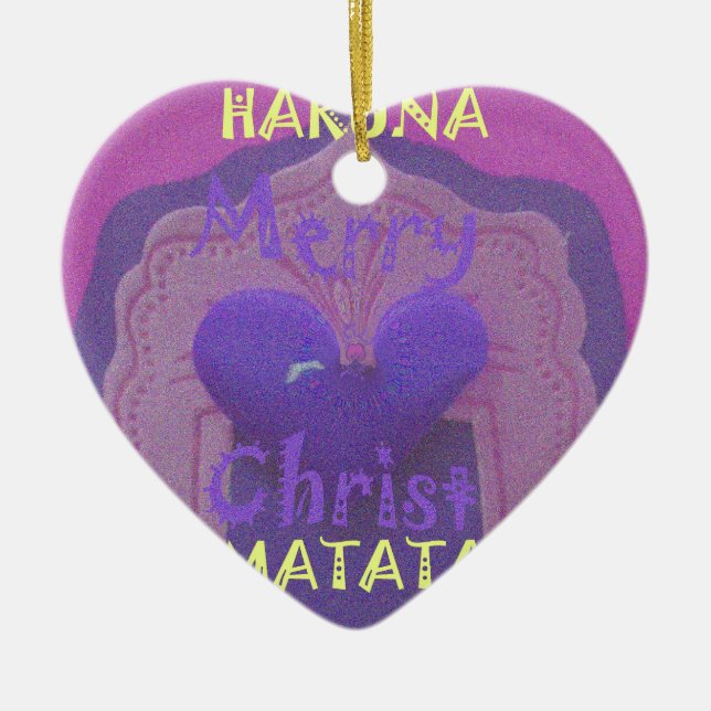 Ornamento De Cerâmica Hakuna Matata Felry Christmas Love Design.jpg (Frente)