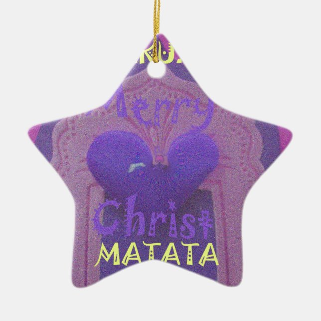 Ornamento De Cerâmica Hakuna Matata Felry Christmas Love Design.jpg (Frente)