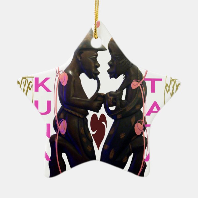 Ornamento De Cerâmica Hakuna Matata Hakunamatata (Frente)