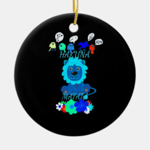 Ornamento De Cerâmica Hakuna Matata Hakunamatata bebê leão king.png