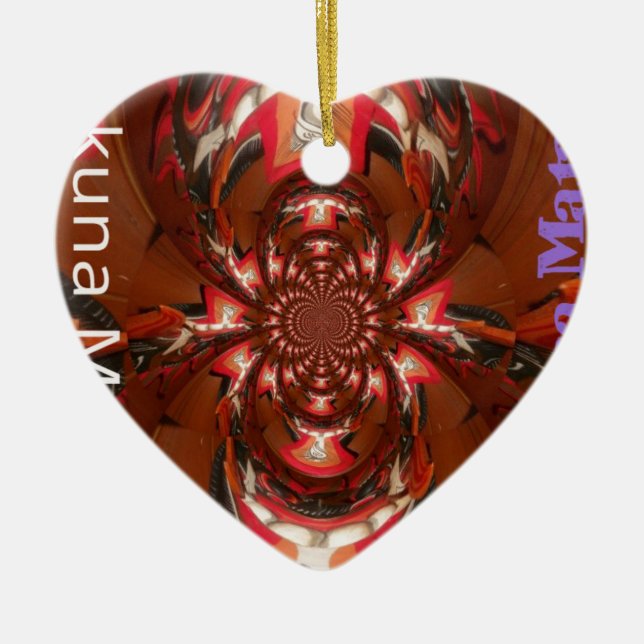 Ornamento De Cerâmica Hakuna Matata Halloween Mask Kaleidoscope Abstrato (Frente)