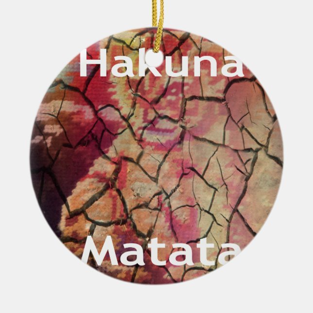 Ornamento De Cerâmica Hakuna Matata.JPG (Frente)