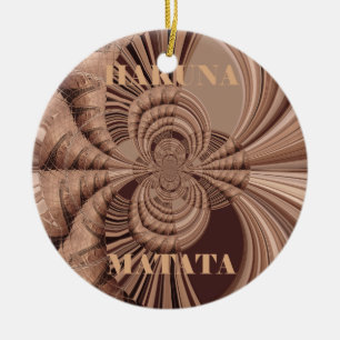 Ornamento De Cerâmica Hakuna Matata Kenya Giraffe Safari Recordação Tec