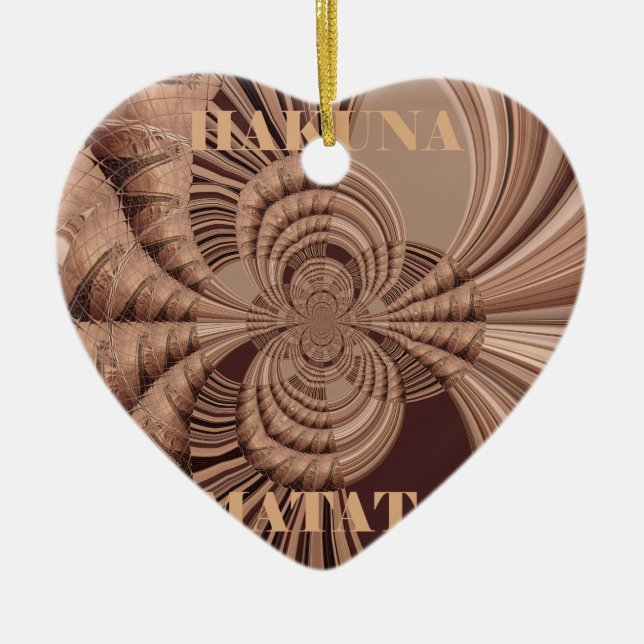 Ornamento De Cerâmica Hakuna Matata Kenya Giraffe Safari Woven Sourveni (Frente)