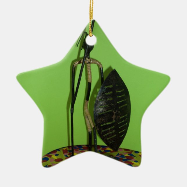 Ornamento De Cerâmica Hakuna Matata Kenya Maasai.JPG (Frente)