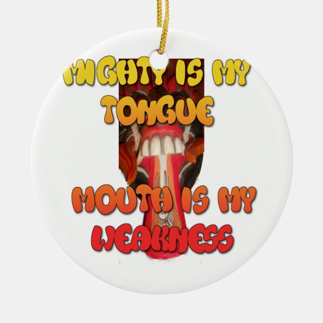 Ornamento De Cerâmica Hakuna Matata Matata Matata Grande Boca. (Frente)