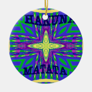 Ornamento De Cerâmica Hakuna matata Mombasa Kanga