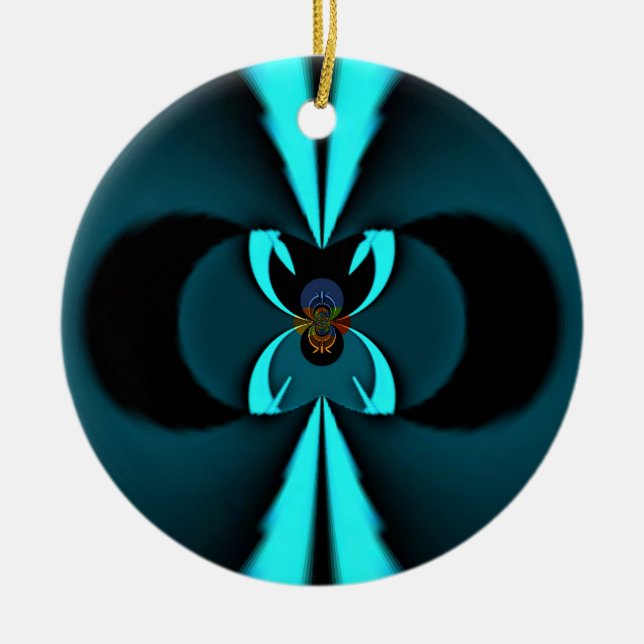 Ornamento De Cerâmica Hakuna Matata Oferece Blindagem Azul (Frente)