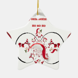 Ornamento De Cerâmica Hakuna Matata Okie Dokie hohoho Papais noeis de Na
