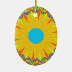 Ornamento De Cerâmica Hakuna Matata - pintura de óleo amarelo ouro