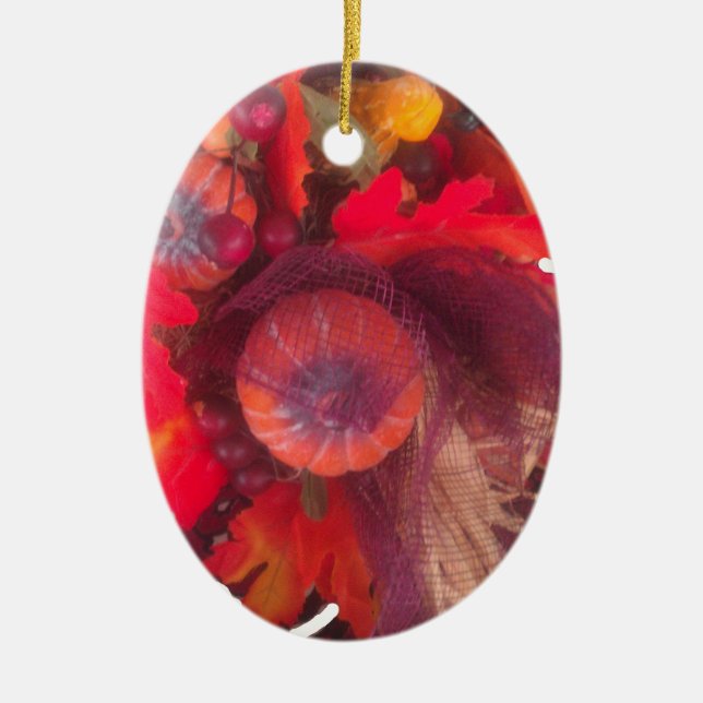 Ornamento De Cerâmica Hakuna Matata Pumkin especial do Gift Fruta Basket (Frente)