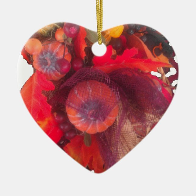 Ornamento De Cerâmica Hakuna Matata Pumkin especial do Gift Fruta Basket (Frente)