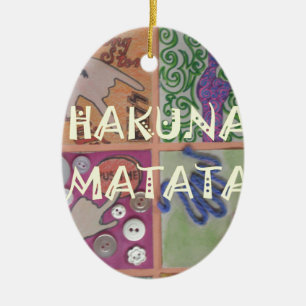Ornamento De Cerâmica Hakuna Matata - Sinal de Arte Impressão