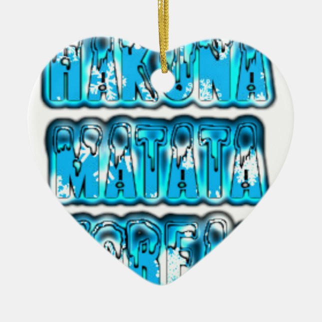 Ornamento De Cerâmica Hakuna Matata South Korea Art Impressão/Graphic (Frente)