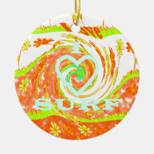 Ornamento De Cerâmica Hakuna Matata Summer Baby Kids I Love Surfing ..pn