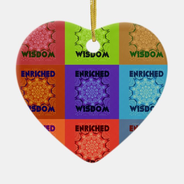 Ornamento De Cerâmica Hakuna Matata Wisdom Enriquecido (Frente)