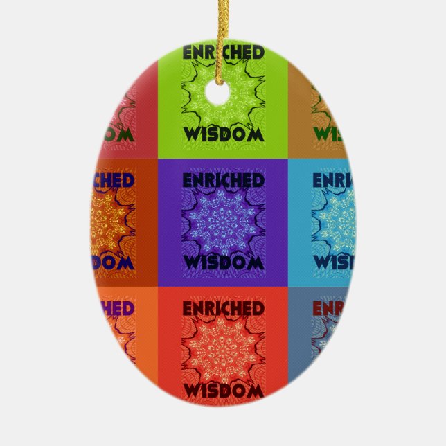 Ornamento De Cerâmica Hakuna Matata Wisdom Enriquecido (Frente)