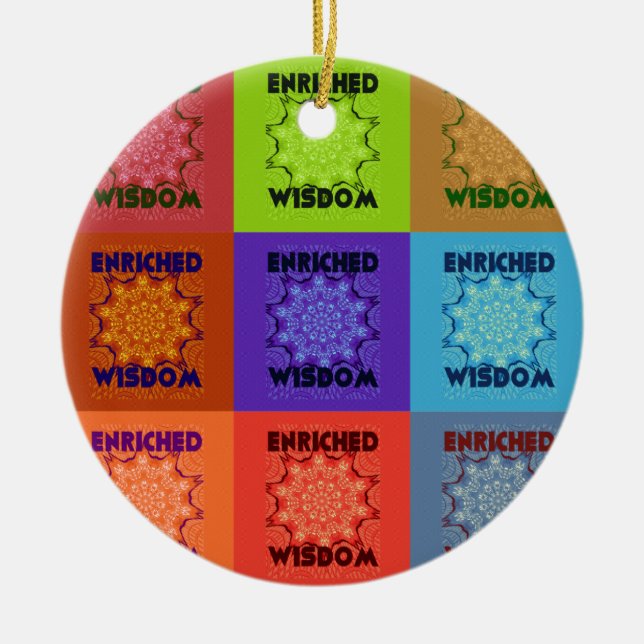 Ornamento De Cerâmica Hakuna Matata Wisdom Enriquecido (Frente)