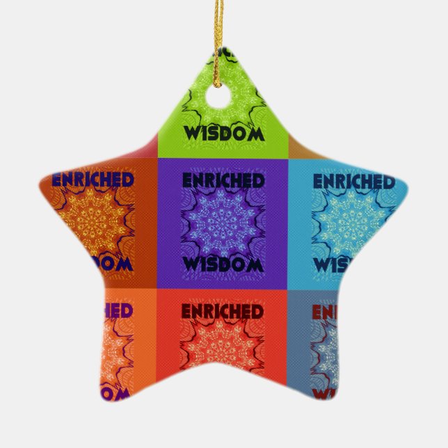 Ornamento De Cerâmica Hakuna Matata Wisdom Enriquecido (Frente)