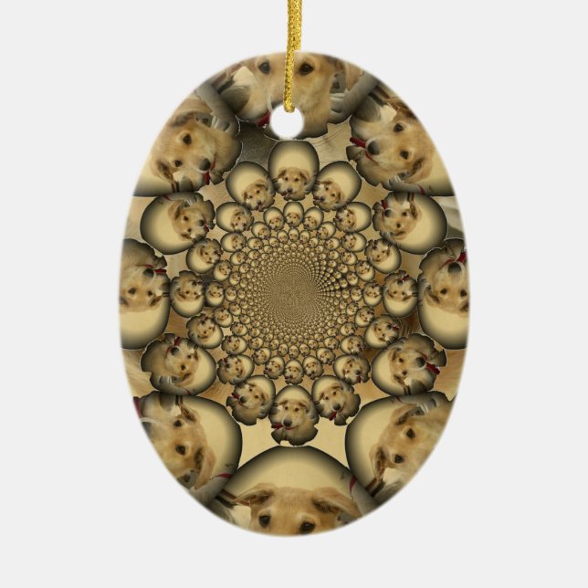 Ornamento De Cerâmica Hakuna Matta Puppies e Cachorros infinitamente che (Frente)