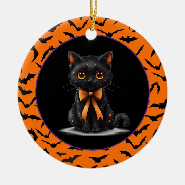 Ornamento De Cerâmica Halloween (Frente)