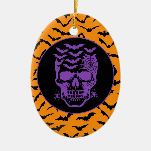 Ornamento De Cerâmica Halloween (Frente)