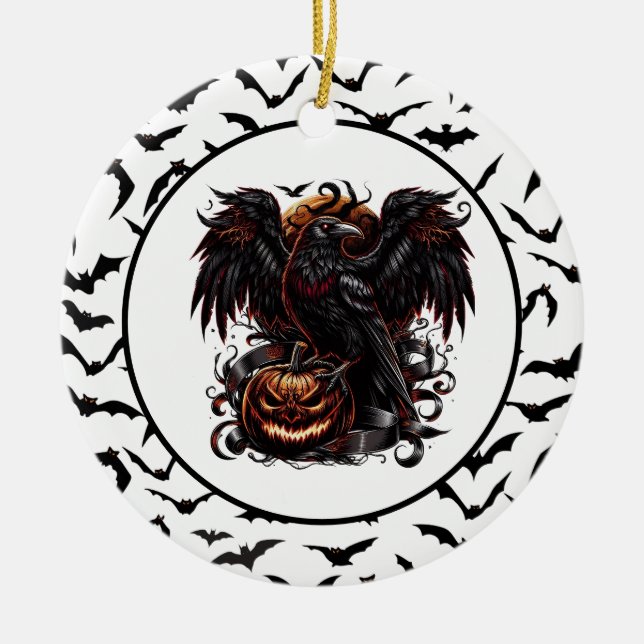 Ornamento De Cerâmica Halloween (Frente)
