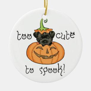 Ornamento De Cerâmica Halloween Affenpinscher