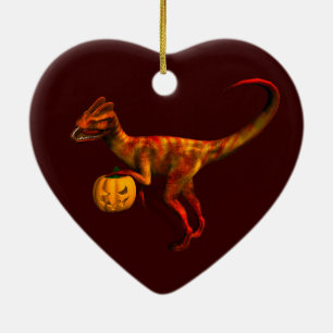 Ornamento De Cerâmica Halloween Dilophosaurus