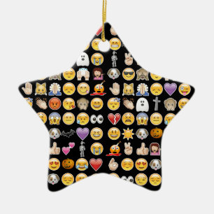 Ornamento De Cerâmica halloween emoji