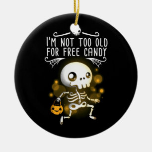 Ornamento De Cerâmica Halloween Eu Não Sou Muito Velho