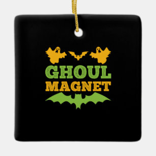 Ornamento De Cerâmica Halloween Ghoul Magnet Aniversário