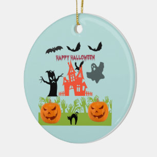 Ornamento De Cerâmica Halloween Maravilhosamente Assustador