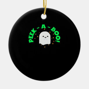 Ornamento De Cerâmica Halloween - Peekabo