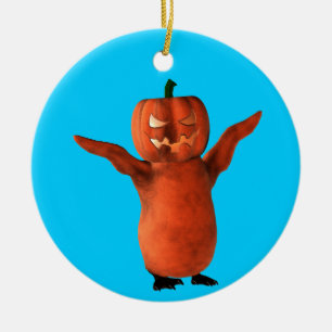 Ornamento De Cerâmica Halloween Penguin