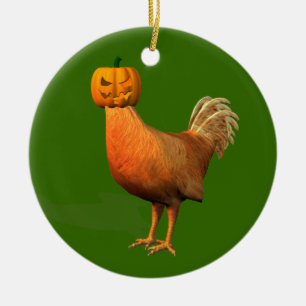 Ornamento De Cerâmica Halloween Rooster