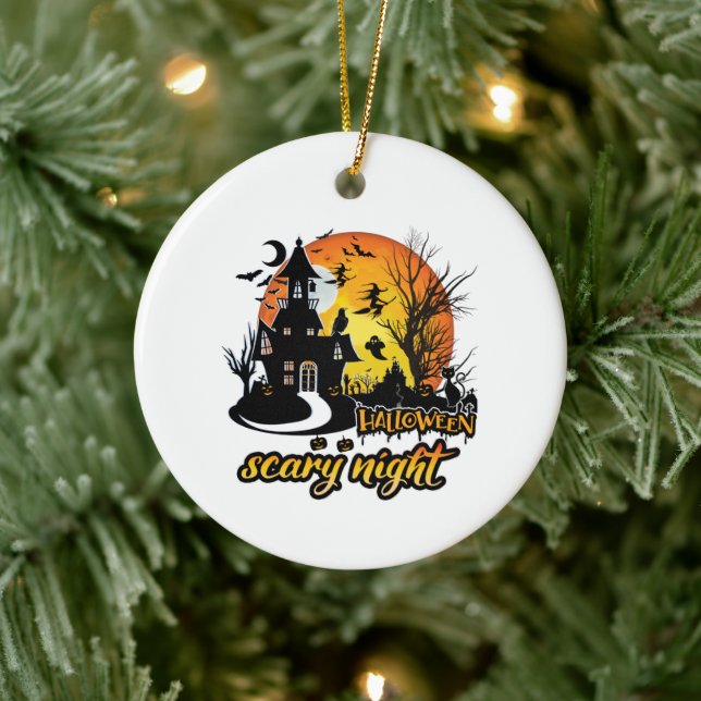 Ornamento De Cerâmica Halloween Scary Night (Árvore)