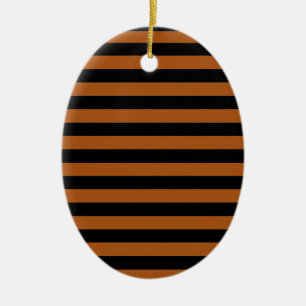 Ornamento De Cerâmica Halloween Stripes
