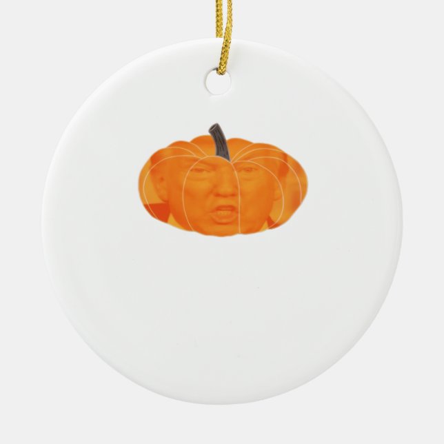 Ornamento De Cerâmica Halloween Trumpkin Extra Classic (Frente)