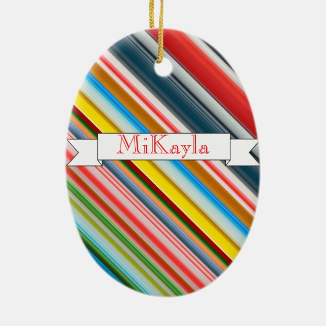 Ornamento De Cerâmica HAMbWG - Ornament oval - Cane doce (Verso)