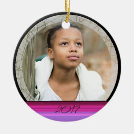 Ornamento De Cerâmica HAMbWG - Ornament redondo - Fuschia