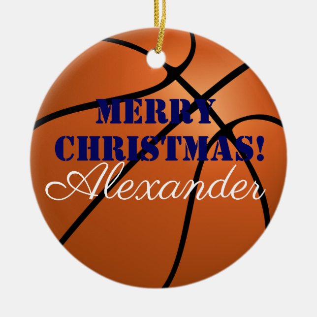 Ornamento De Cerâmica HAMbyWG - Basquete (Frente)