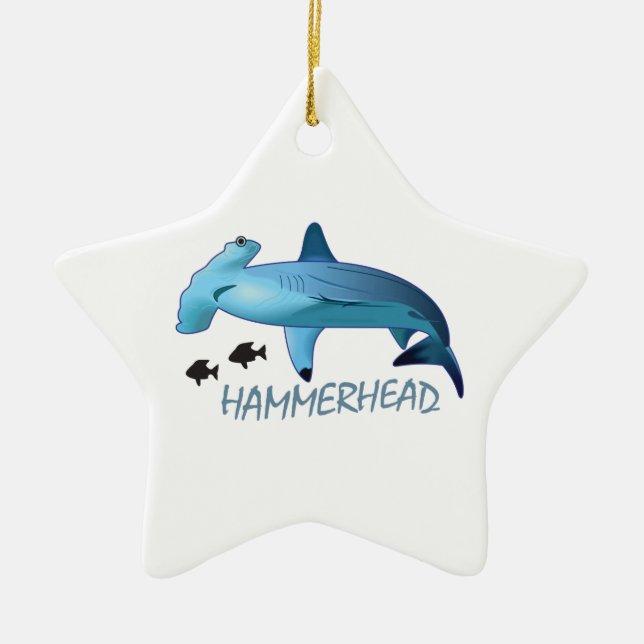 ORNAMENTO DE CERÂMICA HAMMERHEAD SHARK HAMMERHEAD (Frente)