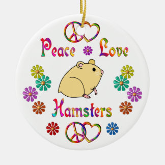 ORNAMENTO DE CERÂMICA HAMSTER DO AMOR DA PAZ