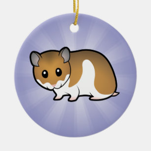 Ornamento De Cerâmica Hamster do sírio dos desenhos animados