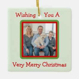 Ornamento De Cerâmica Handpainted Snowy Winter Trees PHOTO 