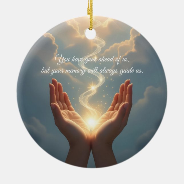 Ornamento De Cerâmica Hands Set the Soul Free, peace, sympathy  (Traseira)