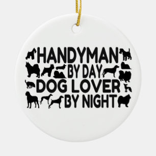 Ornamento De Cerâmica Handyman Dog Lover